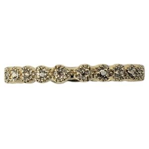 14 Karat Yellow Gold Diamond Eternity Band Ring Size 7 #20543
